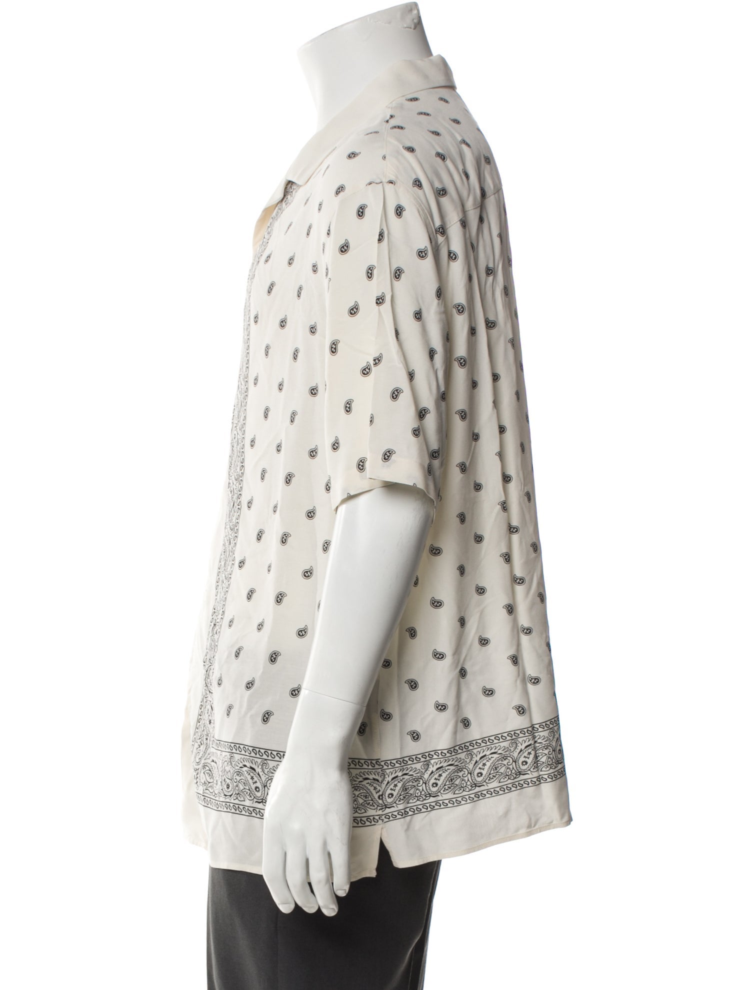 The Kooples Paisley Print Short Sleeve Shirt