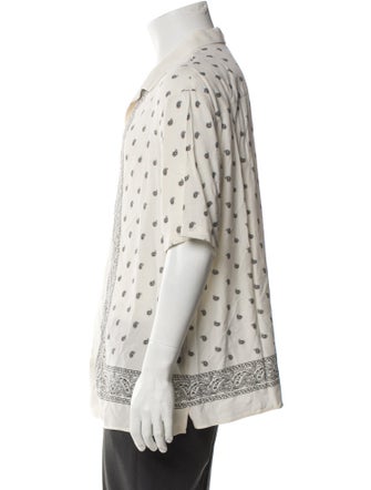 The Kooples Paisley Print Short Sleeve Shirt