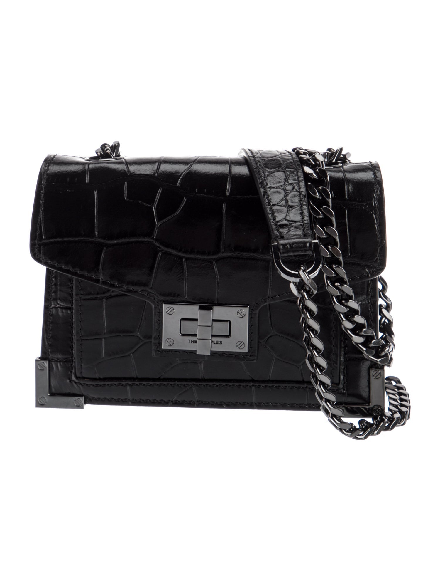 The Kooples Embossed Leather Crossbody Bag