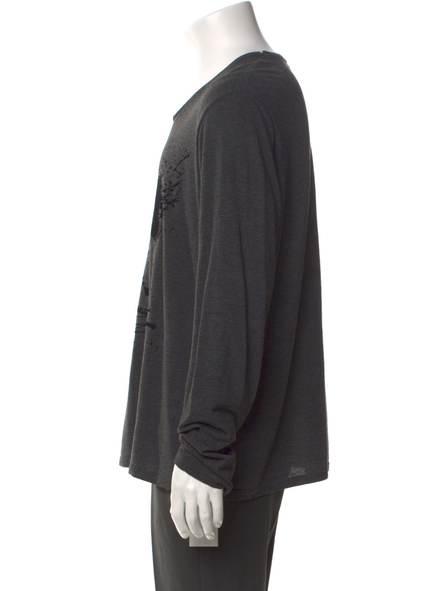 The Kooples Graphic Print Scoop Neck Henley