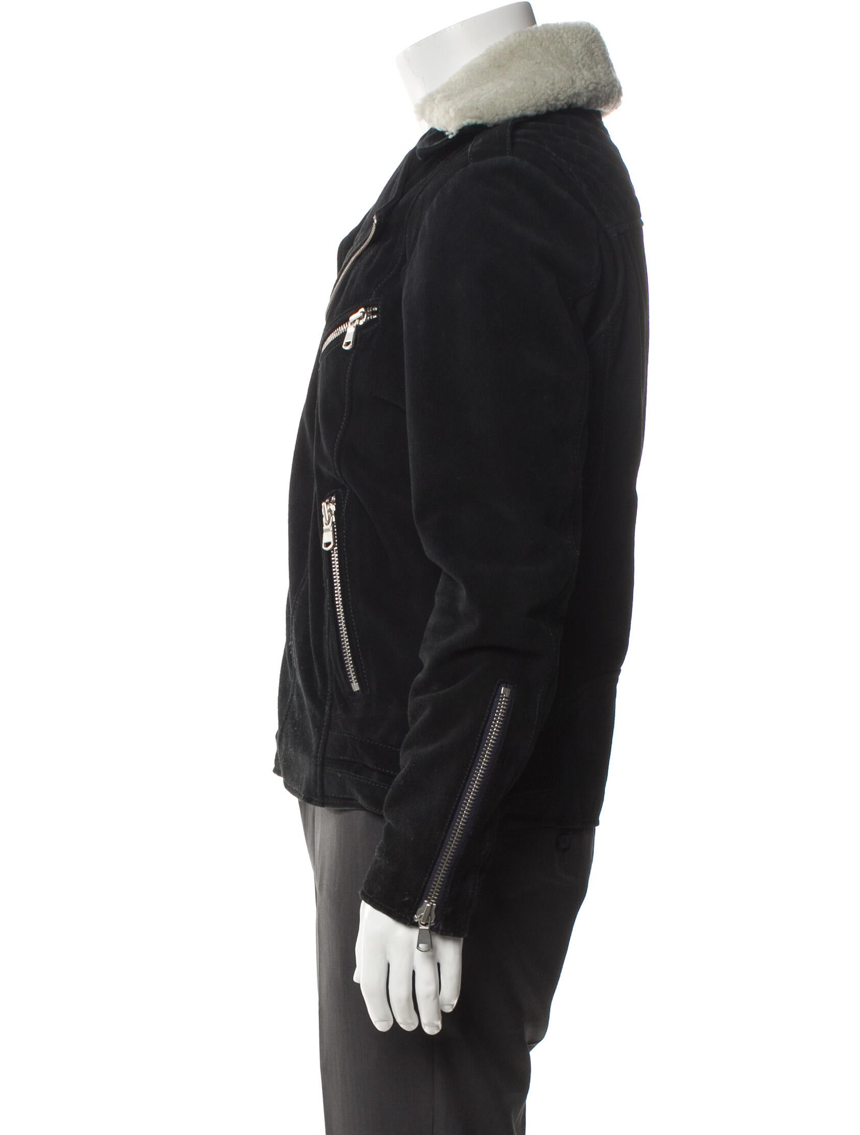 The Kooples Lamb Leather Moto Jacket