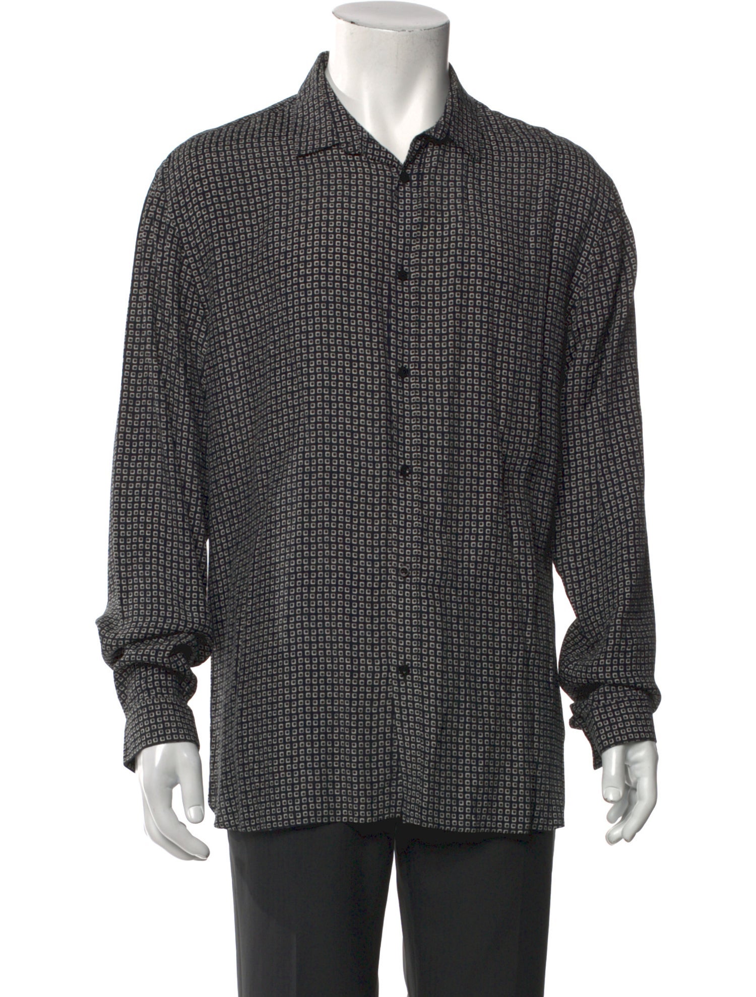 The Kooples Plaid Print Long Sleeve Denim Shirt