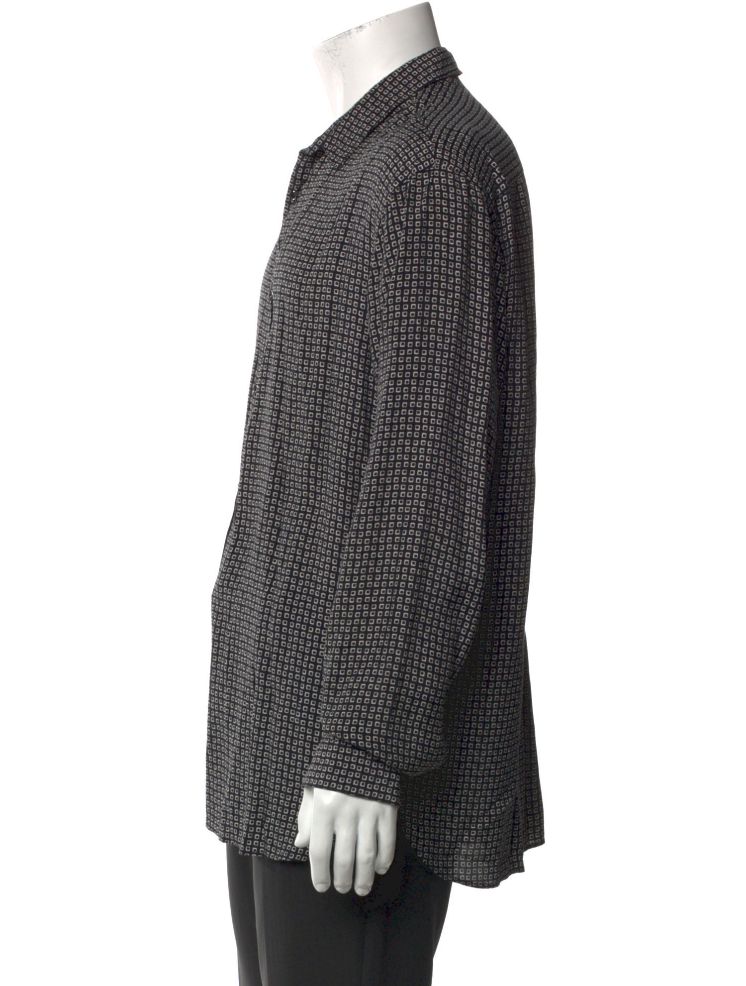 The Kooples Plaid Print Long Sleeve Denim Shirt