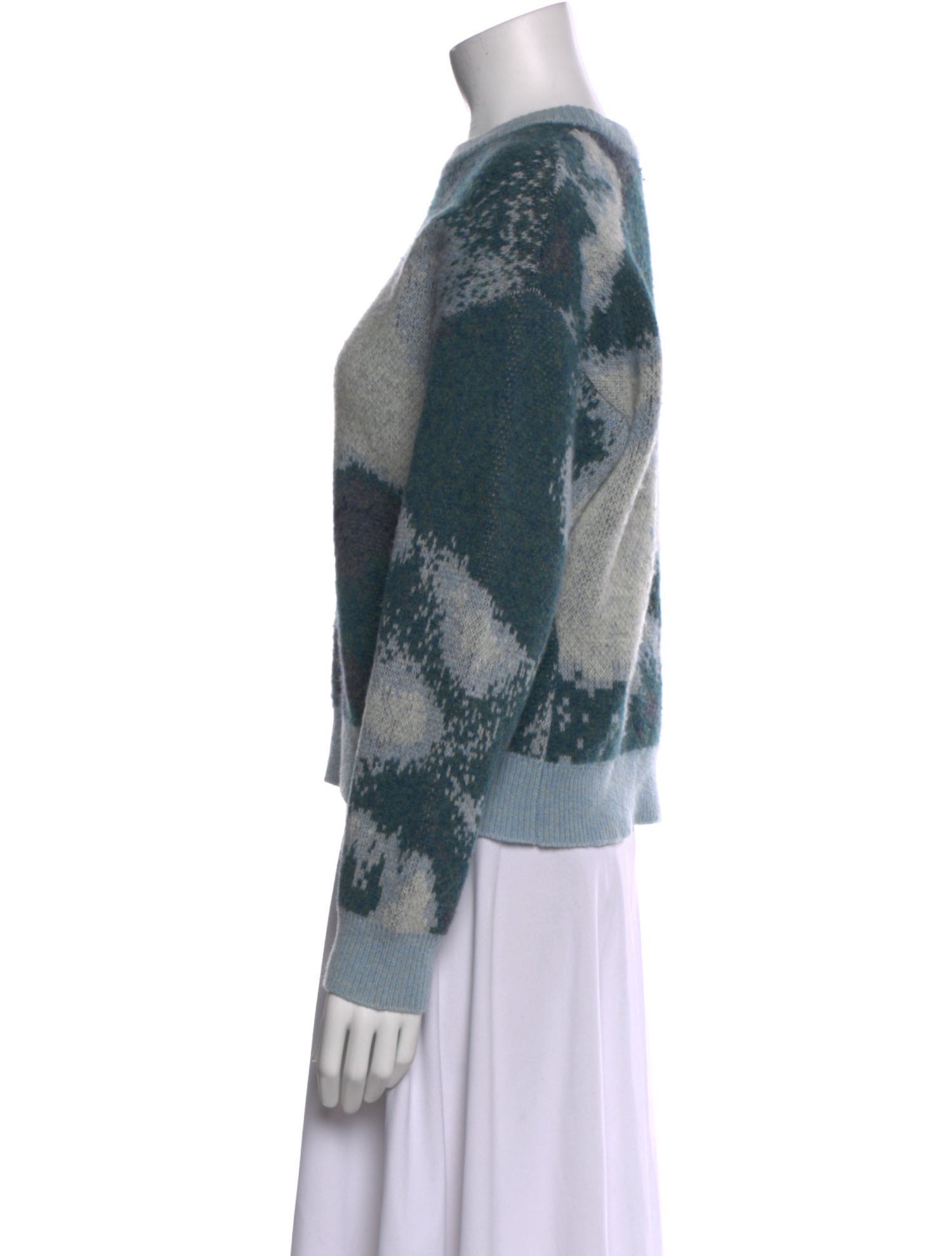 The Kooples Printed Crew Neck Sweater