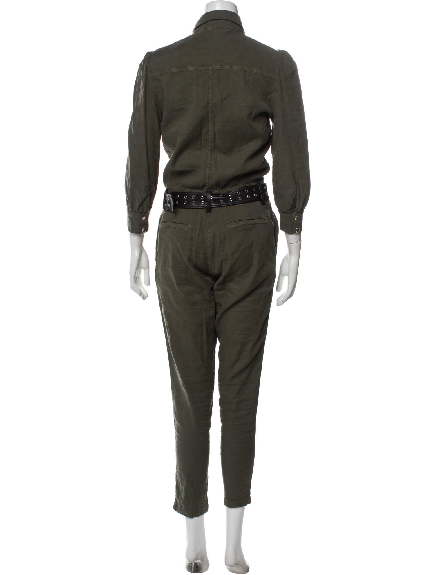 The Kooples Linen Mock Neck Jumpsuit