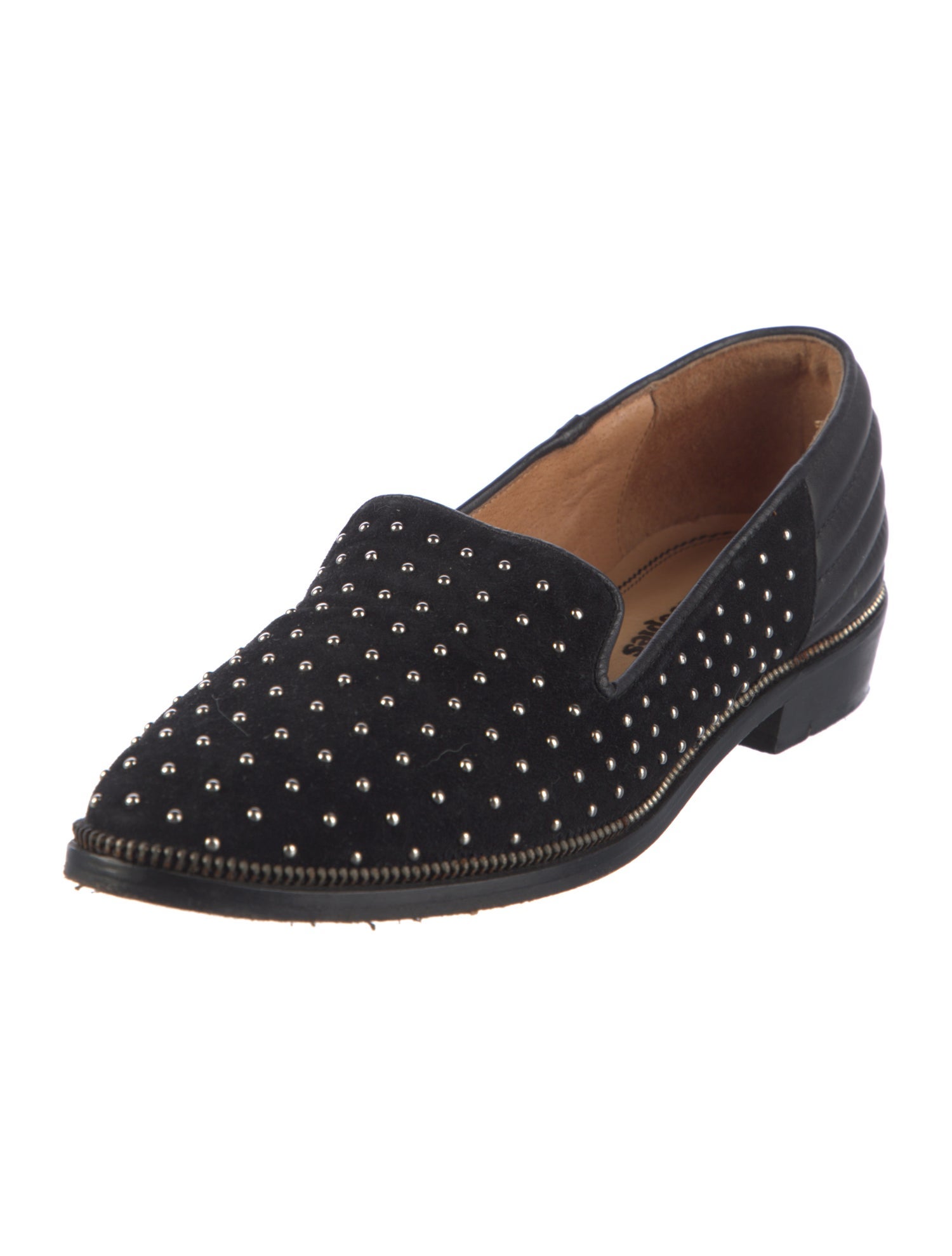 The Kooples Suede Studded Accents Loafers