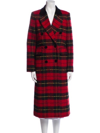 The Kooples Plaid Print Peacoat