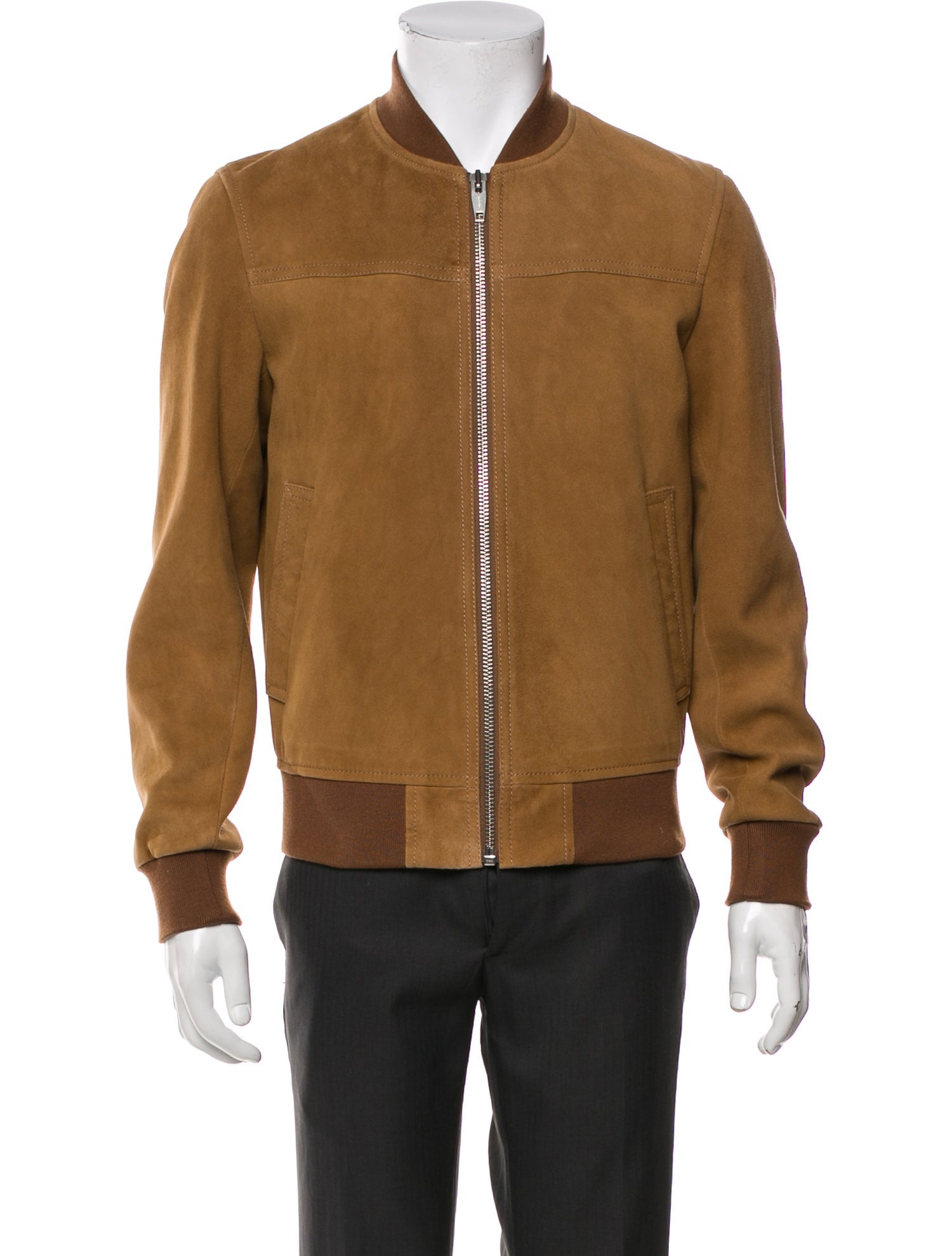 The Kooples Goat Leather Bomber Jacket