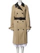 The Kooples Colorblock Pattern Trench Coat