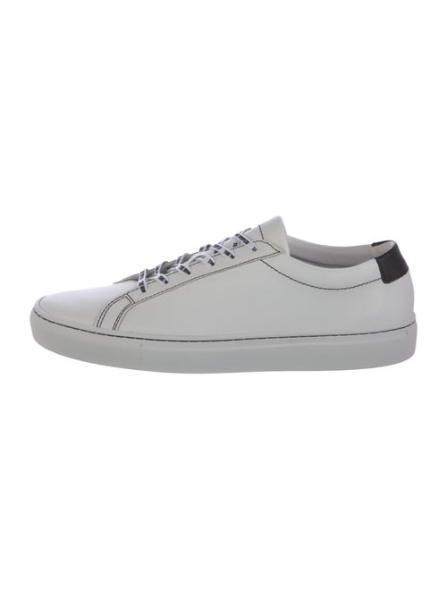 The Kooples Leather Colorblock Pattern Sneakers