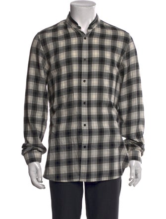 The Kooples Plaid Print Long Sleeve Shirt