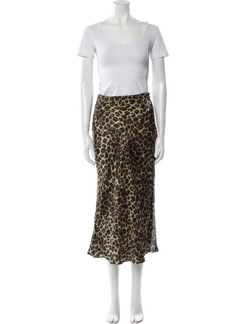 The Kooples Silk Animal Print Skirt Set