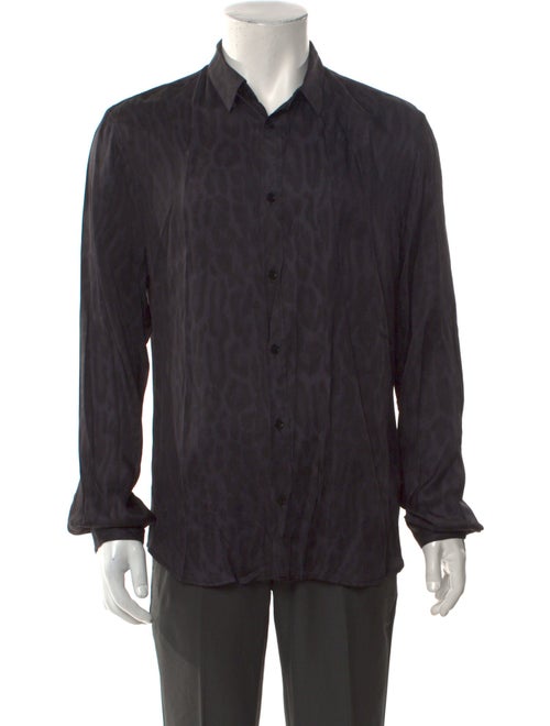 The Kooples Animal Print Long Sleeve Shirt