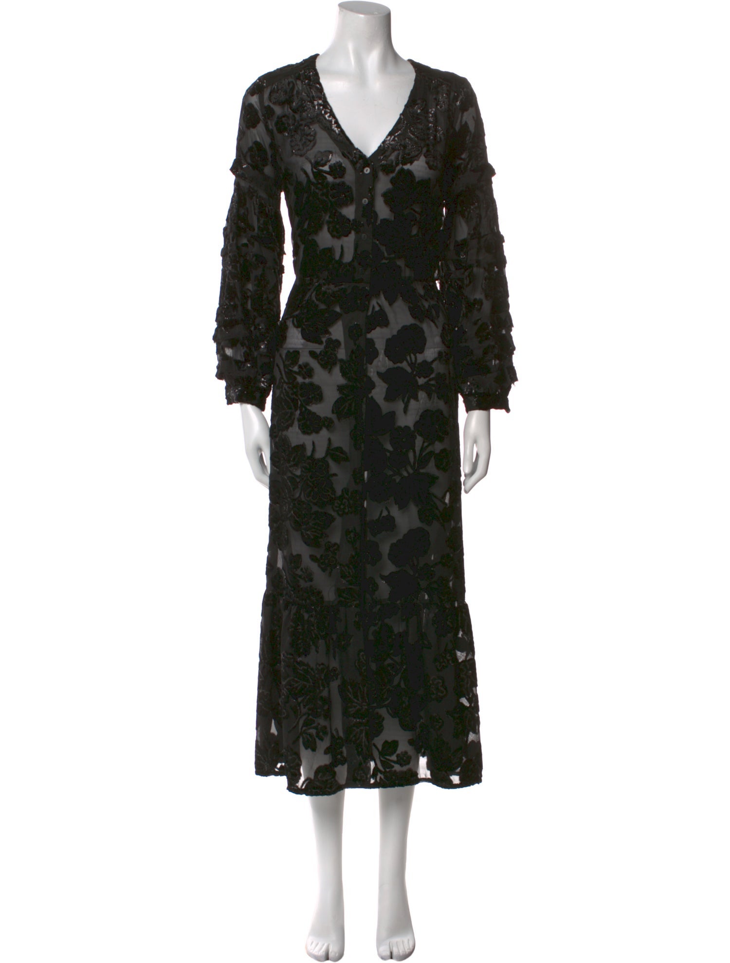The Kooples Floral Print Knee-Length Dress