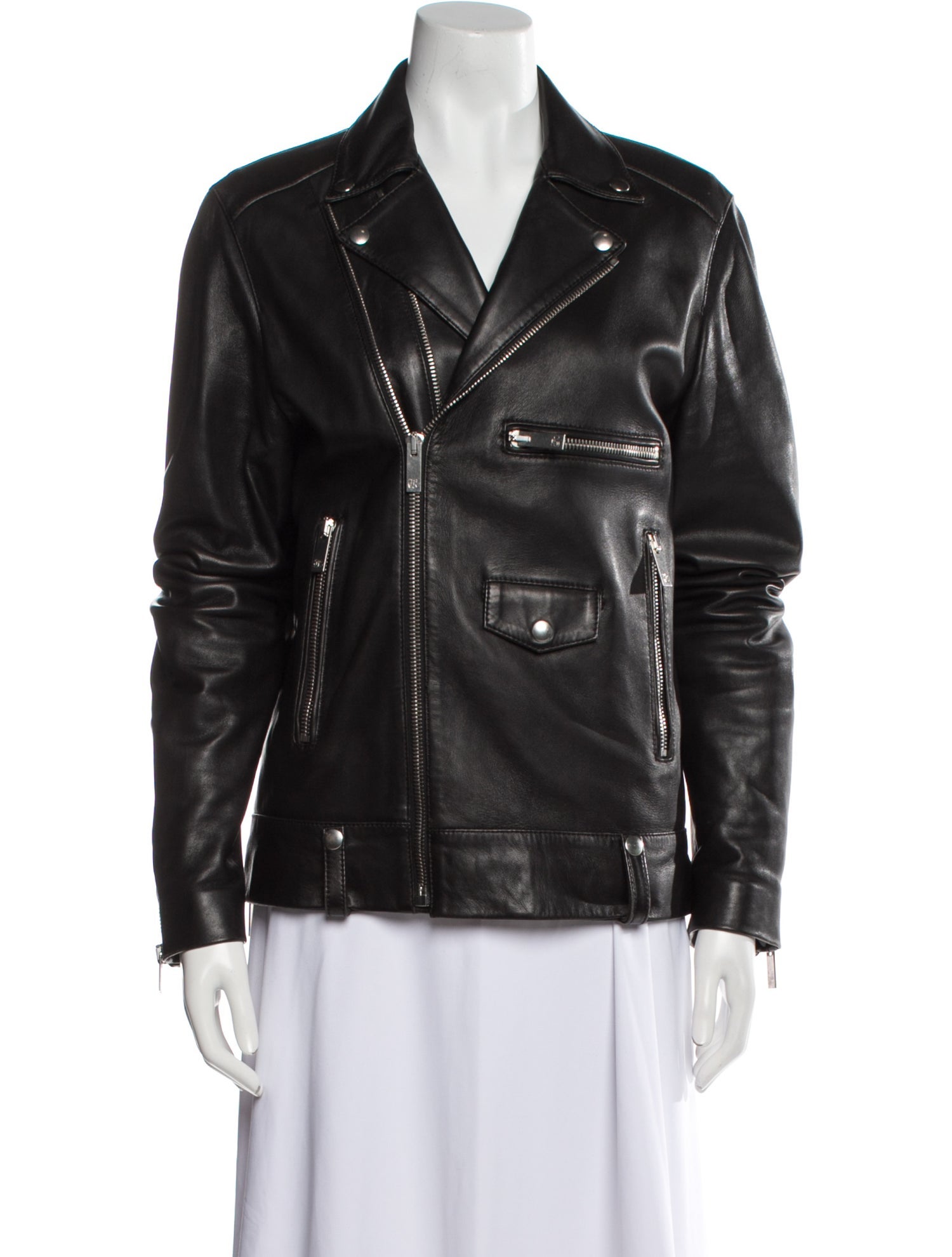 The Kooples Lambskin Biker Jacket