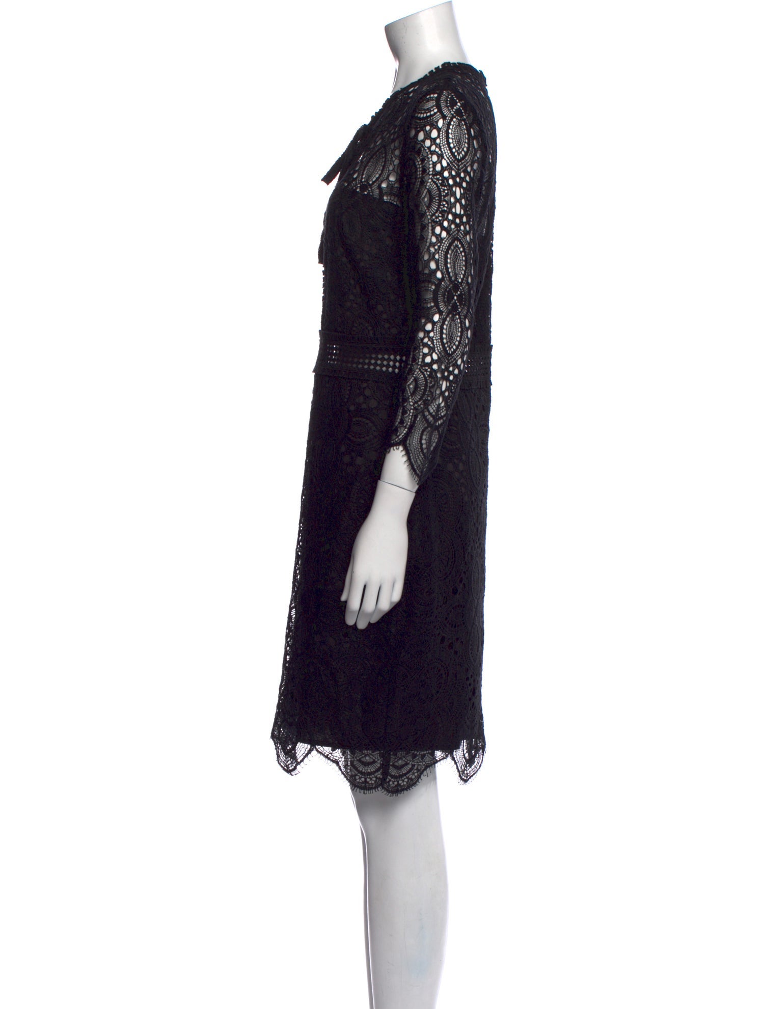 The Kooples Lace Pattern Knee-Length Dress