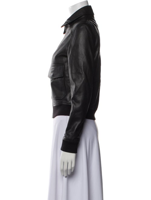 The Kooples Lamb Leather Bomber Jacket