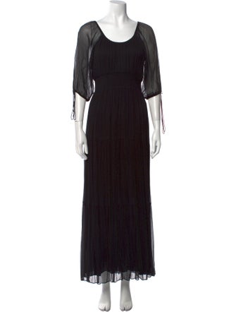 The Kooples Scoop Neck Long Dress