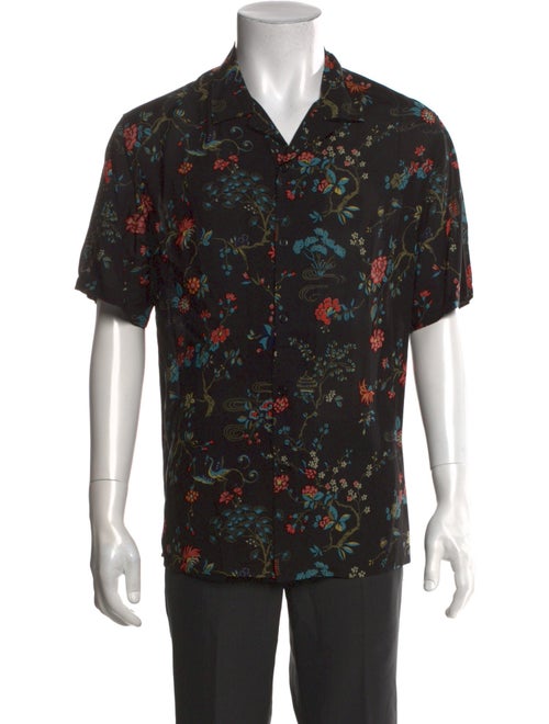 The Kooples Floral Print Short Sleeve Shirt