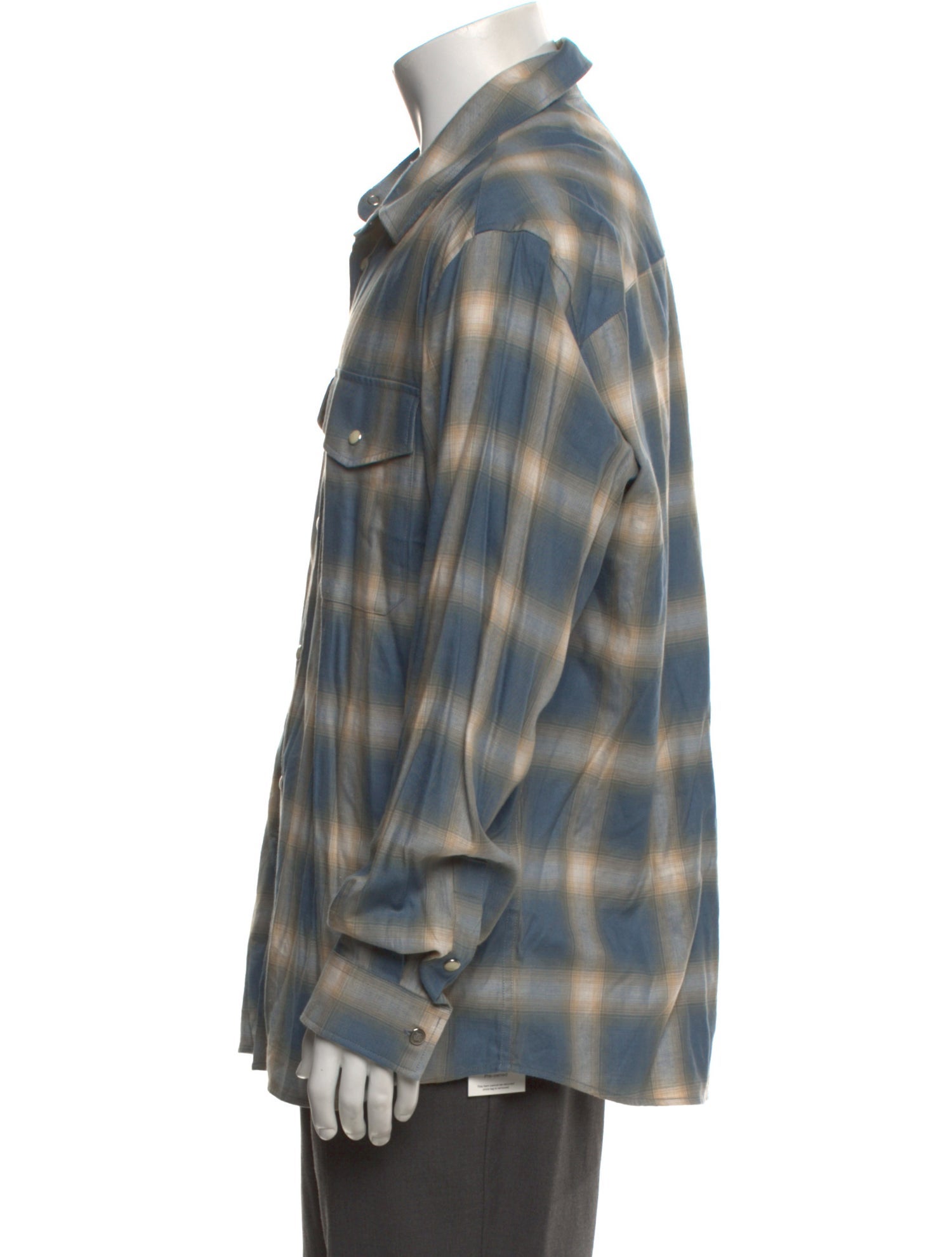 The Kooples Plaid Print Long Sleeve Western Shirt