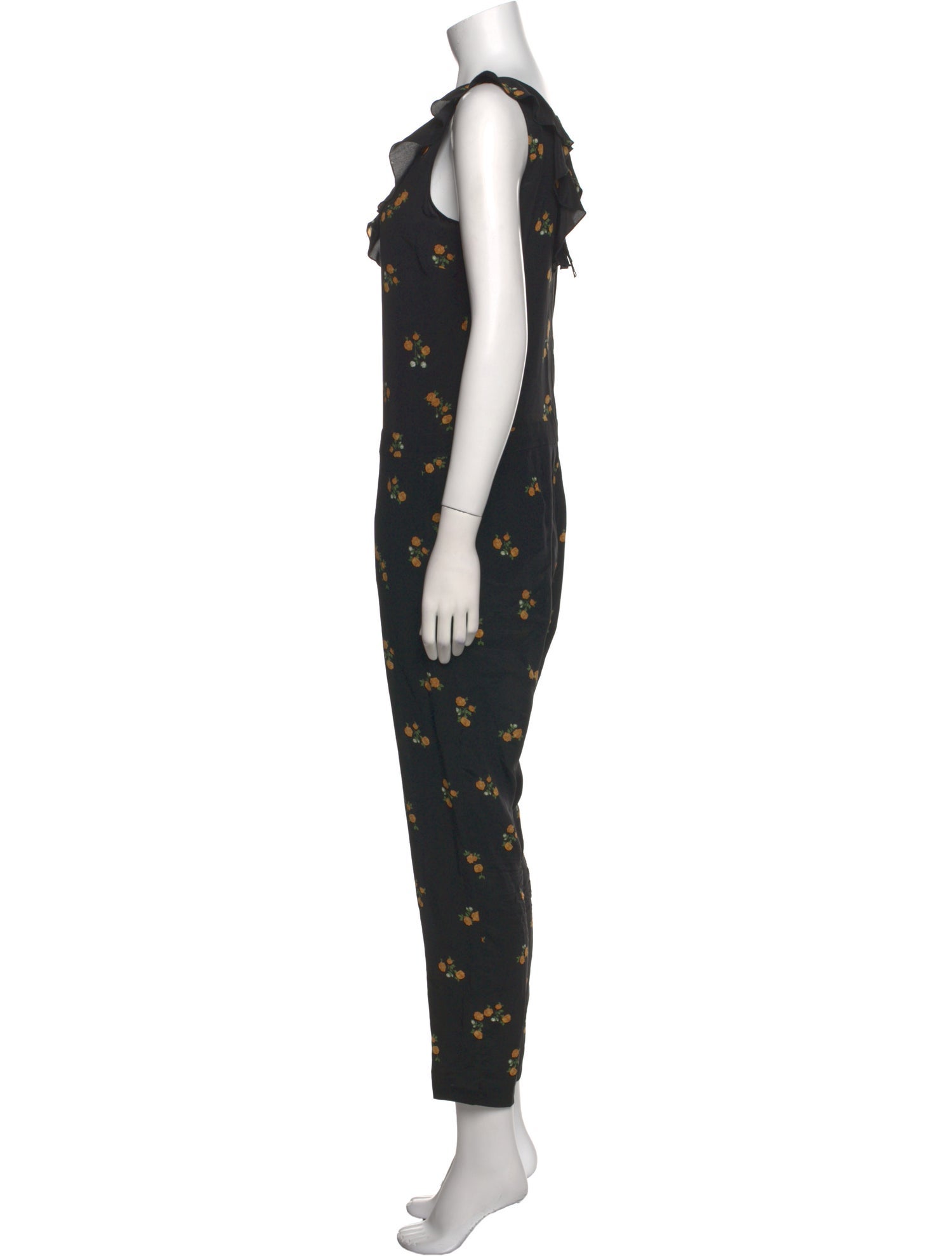 The Kooples Silk Floral Print Jumpsuit
