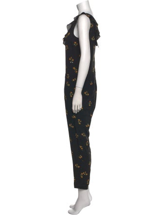 The Kooples Silk Floral Print Jumpsuit