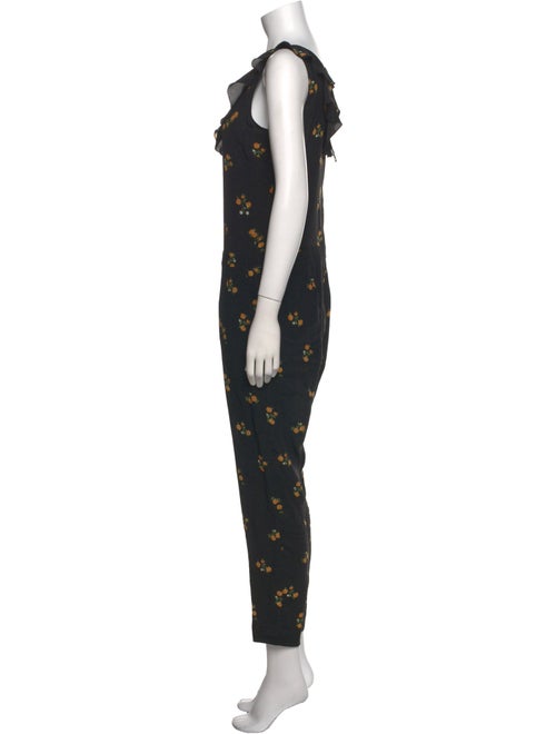 The Kooples Silk Floral Print Jumpsuit