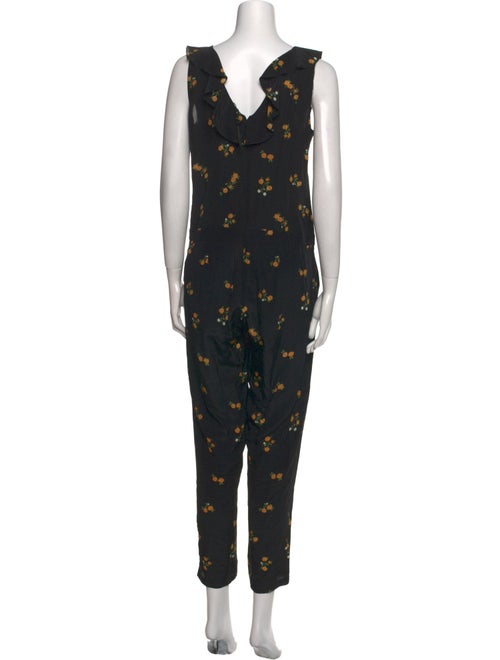 The Kooples Silk Floral Print Jumpsuit