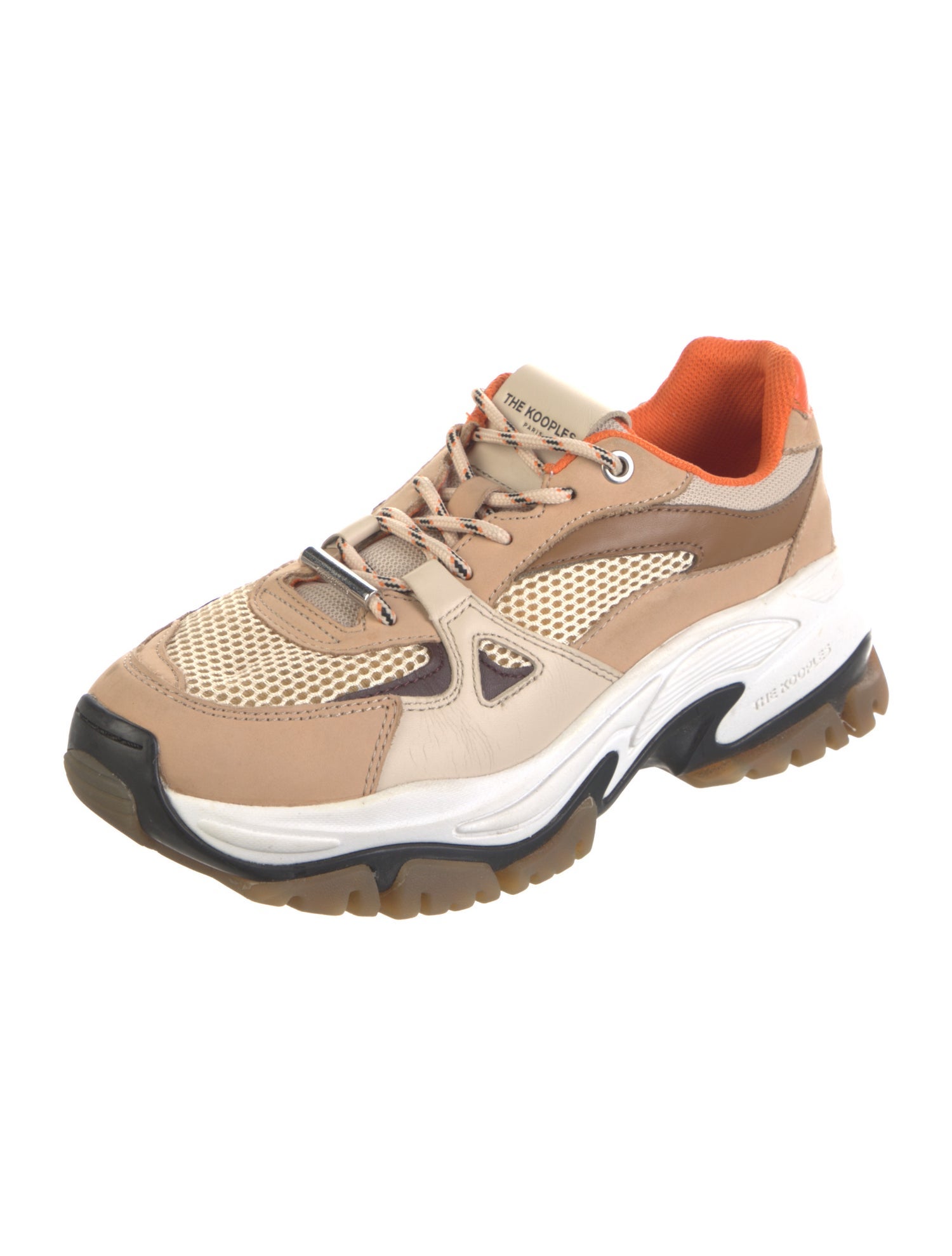 The Kooples Patent Leather Colorblock Pattern Sneakers