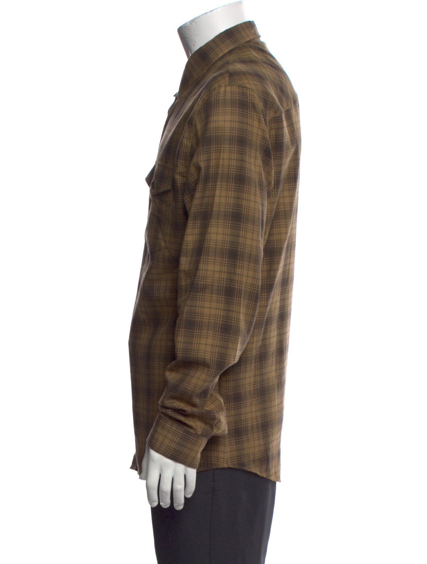 The Kooples Plaid Print Long Sleeve Western Shirt