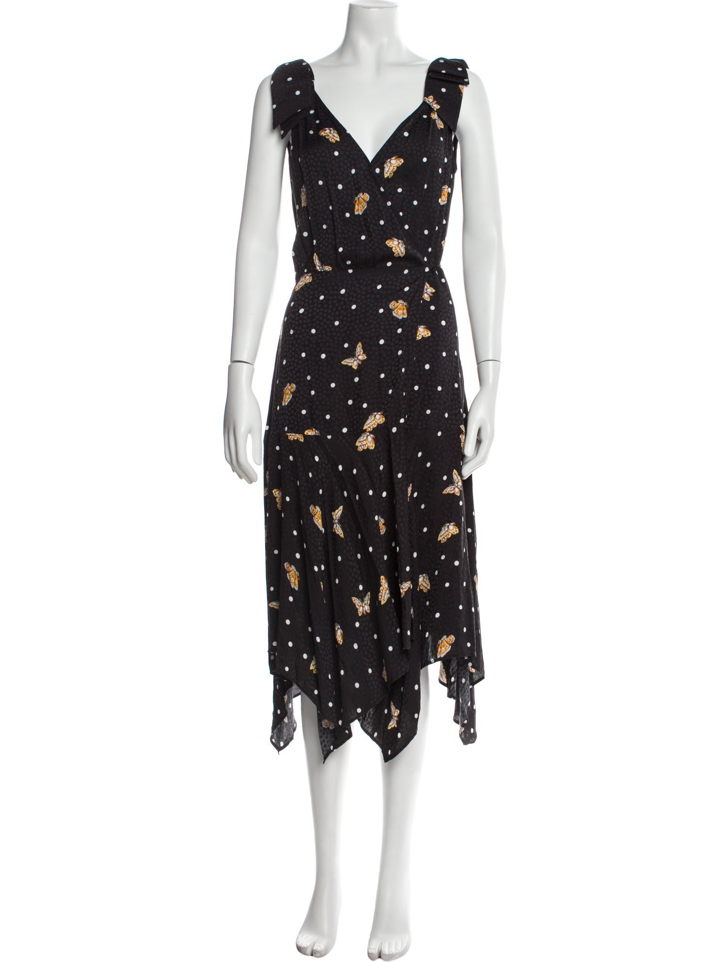 The Kooples Floral Print Midi Length Dress
