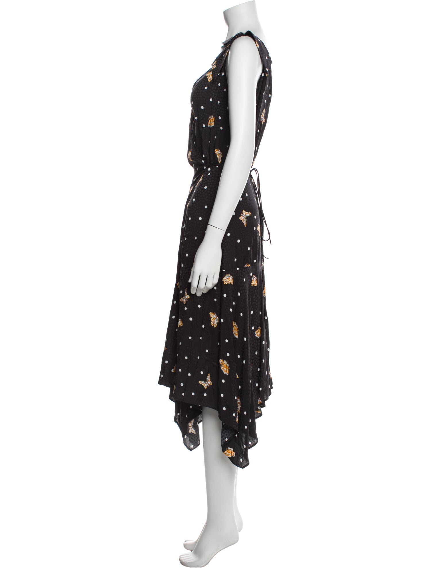 The Kooples Floral Print Midi Length Dress