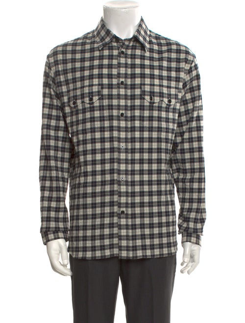 The Kooples Plaid Print Long Sleeve Shirt