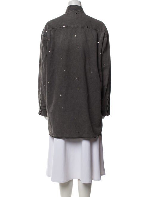 The Kooples Printed Denim Jacket