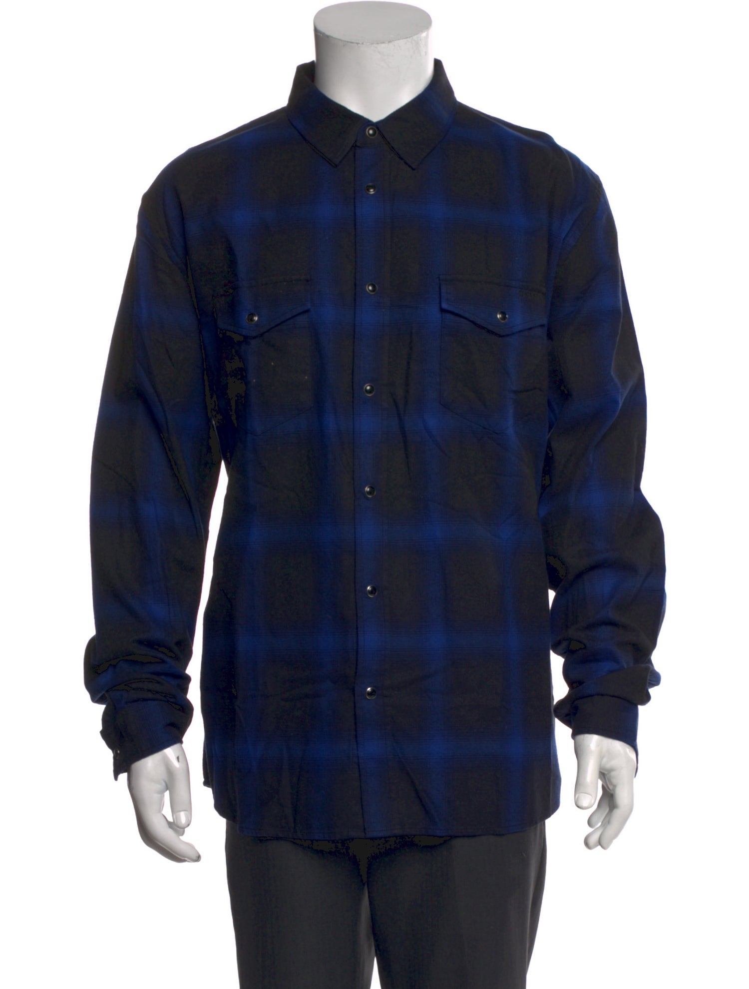 The Kooples Plaid Print Long Sleeve Western Shirt