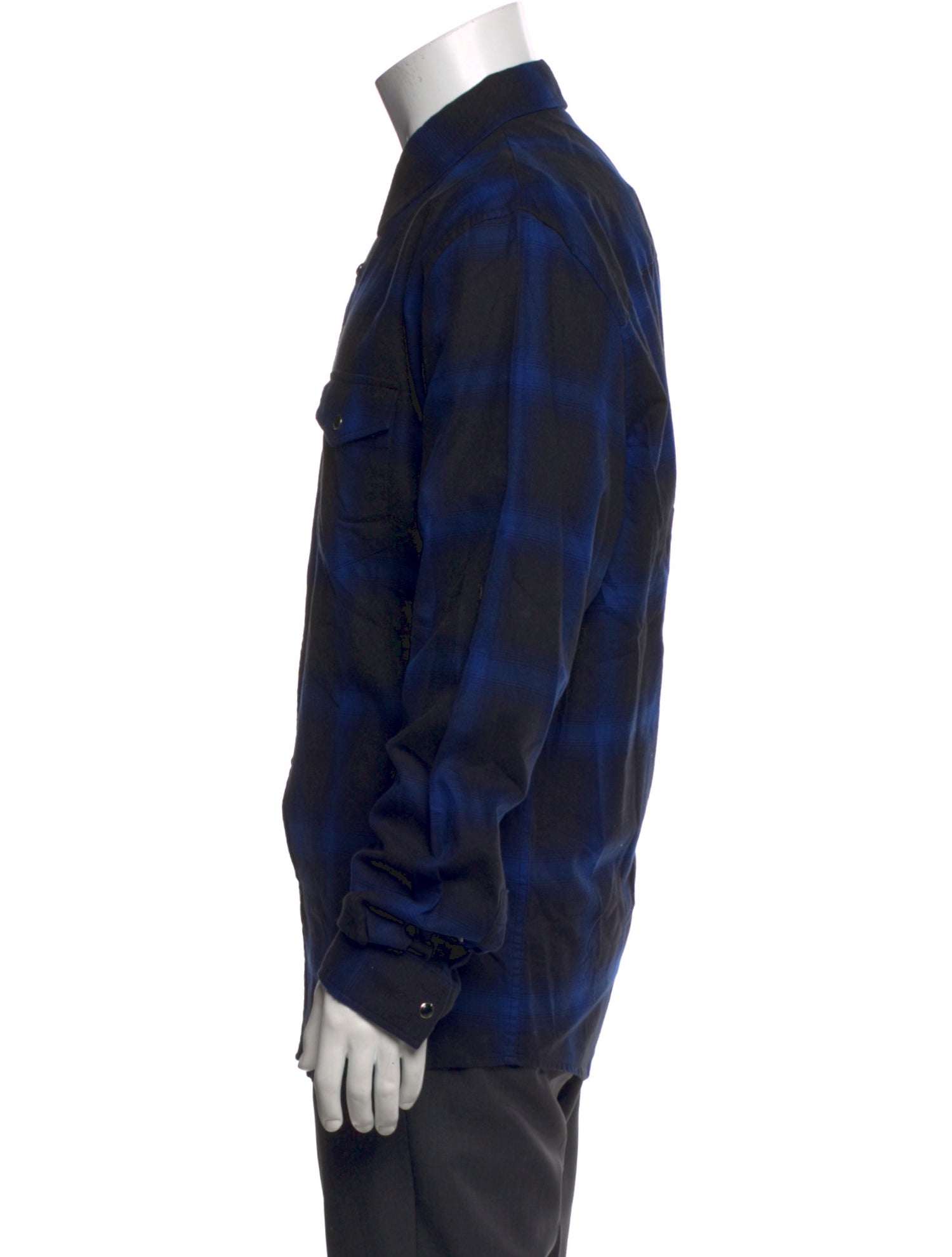 The Kooples Plaid Print Long Sleeve Western Shirt