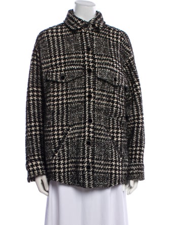 The Kooples Plaid Print Mock Neck Sweater