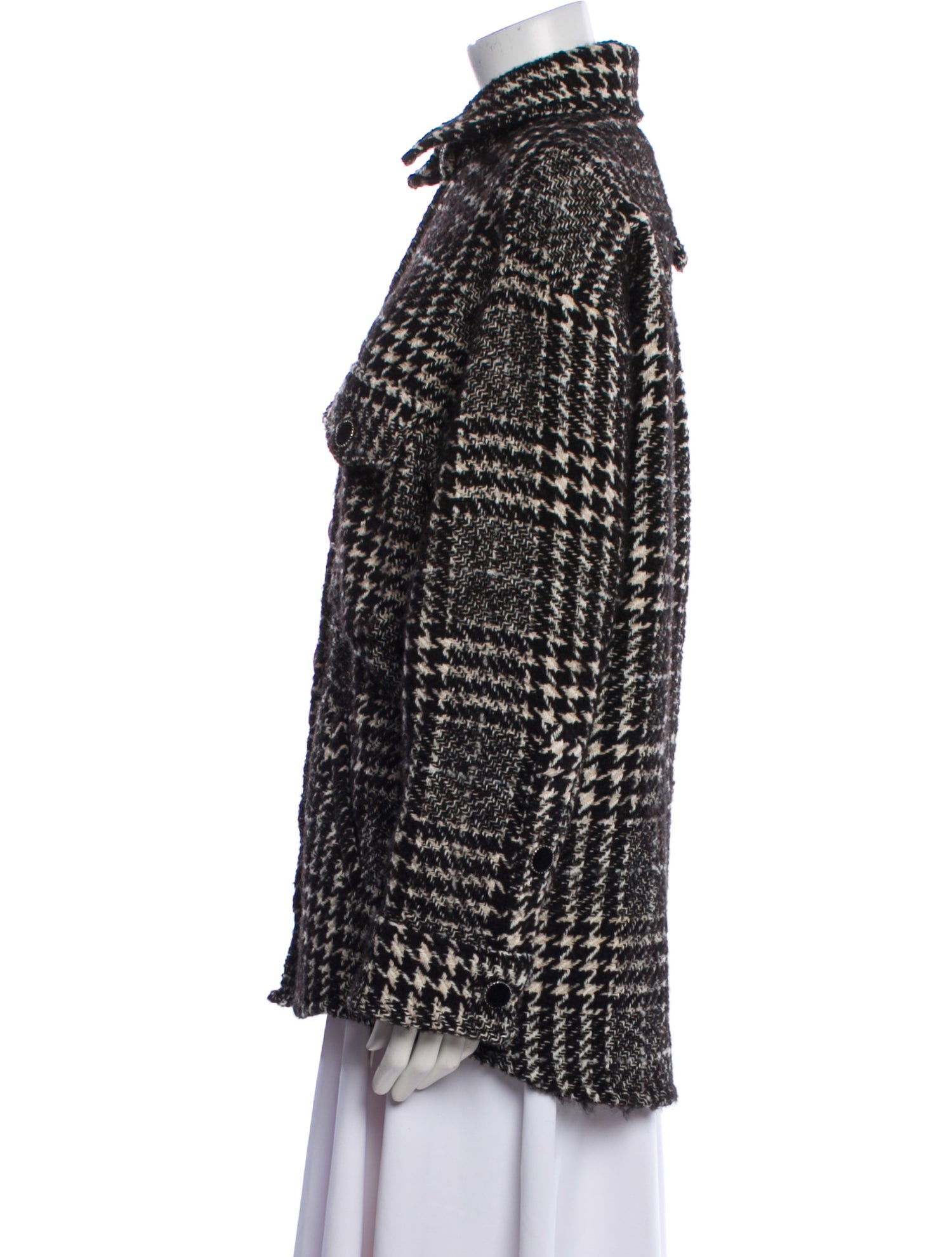 The Kooples Plaid Print Mock Neck Sweater