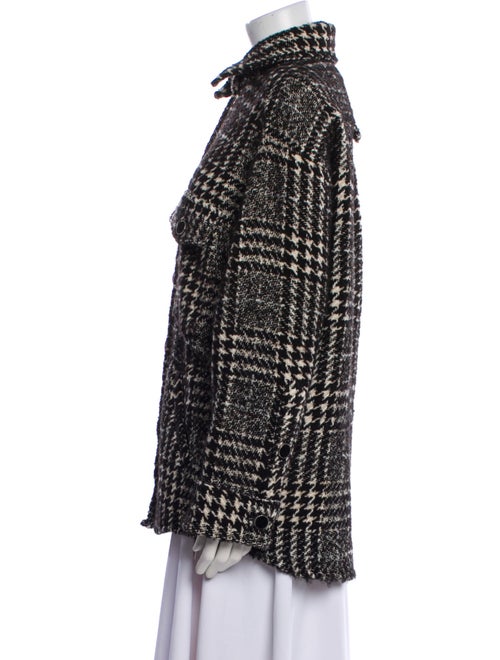 The Kooples Plaid Print Mock Neck Sweater