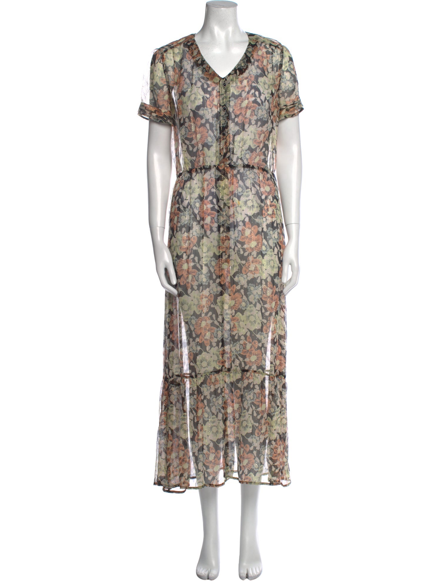 The Kooples Floral Print Long Dress
