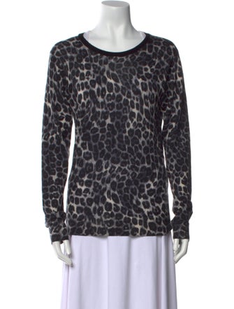 The Kooples Cashmere Animal Print Sweater