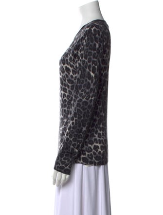 The Kooples Cashmere Animal Print Sweater