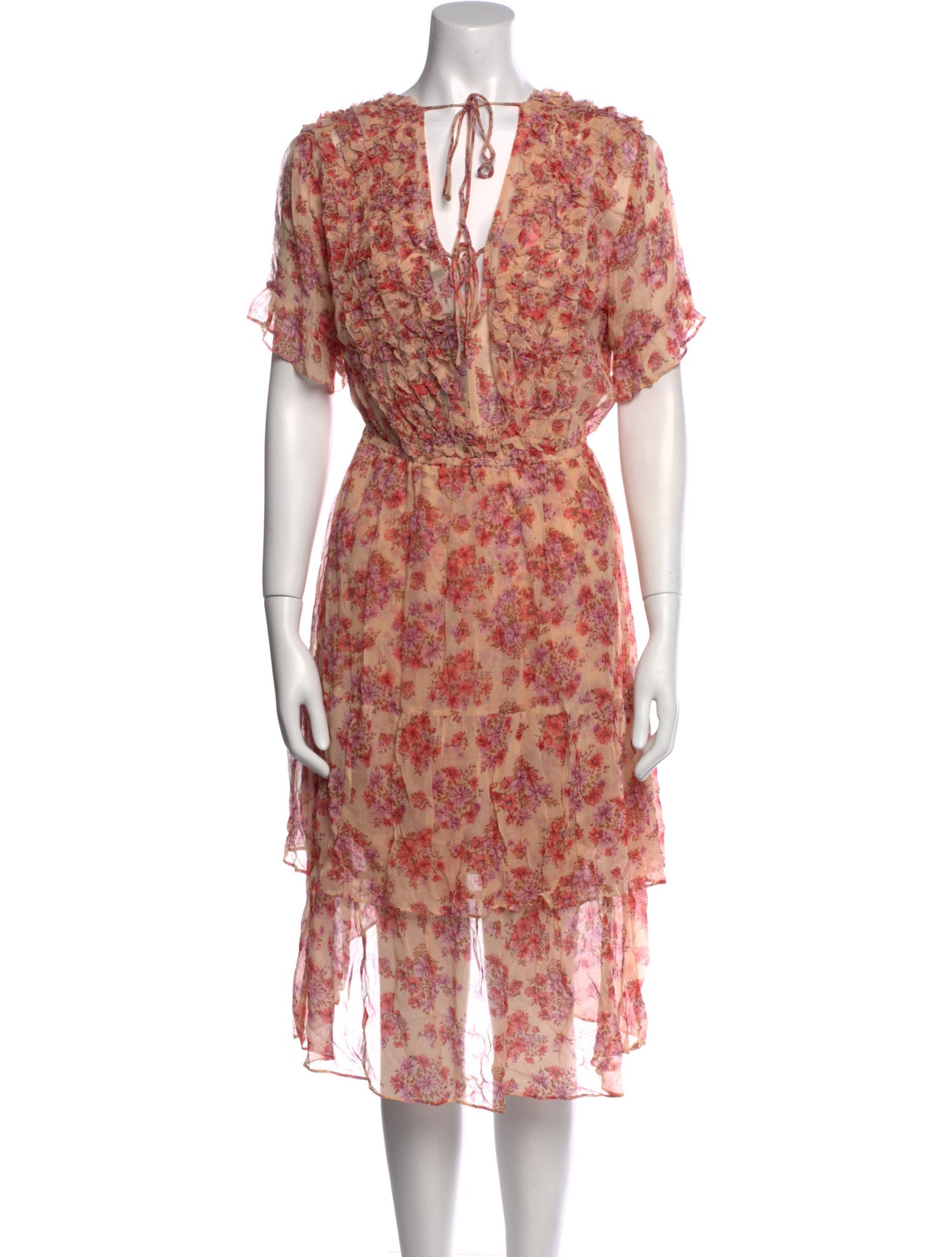 The Kooples Floral Print Midi Length Dress w/ Tags