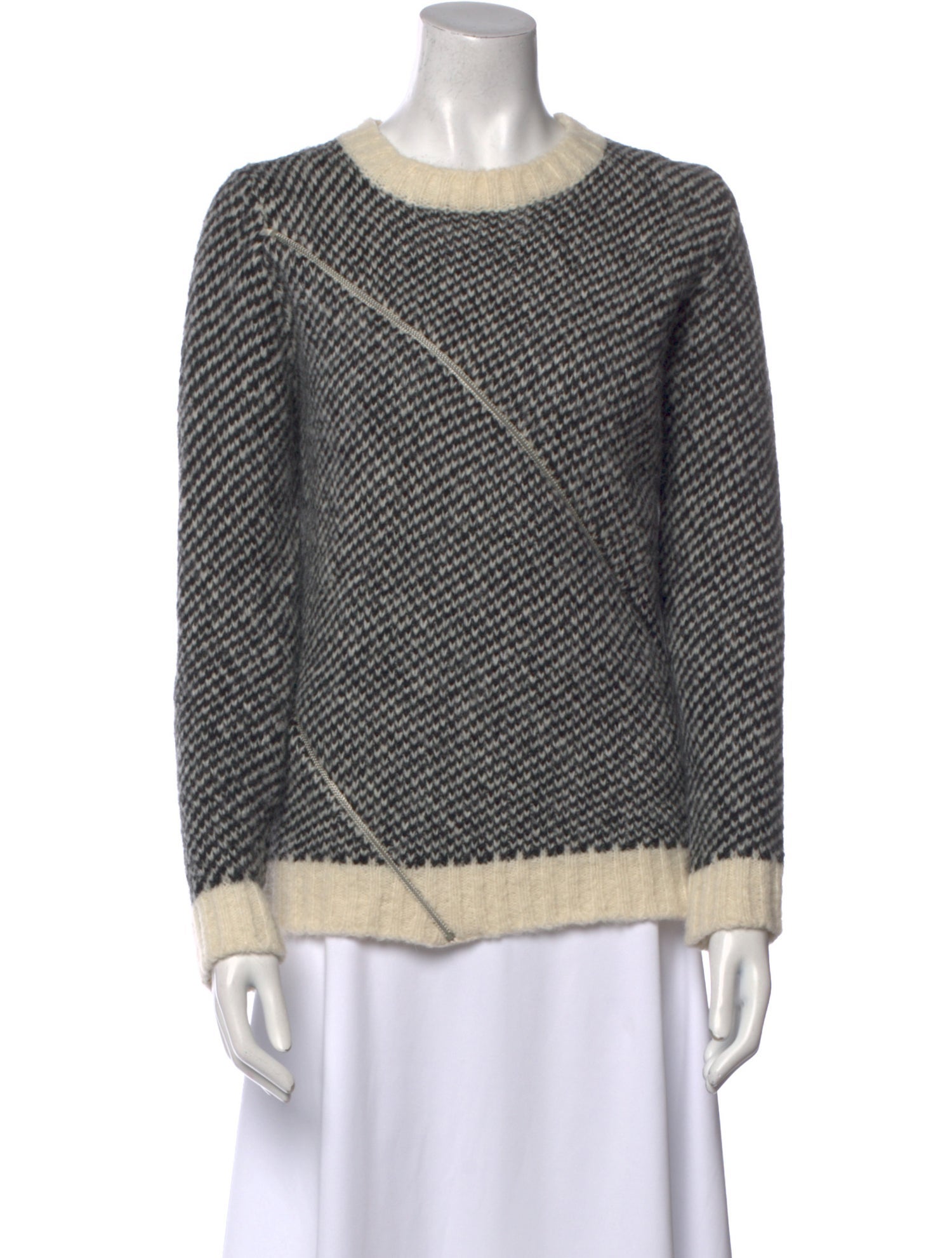 The Kooples Printed Crew Neck Sweater