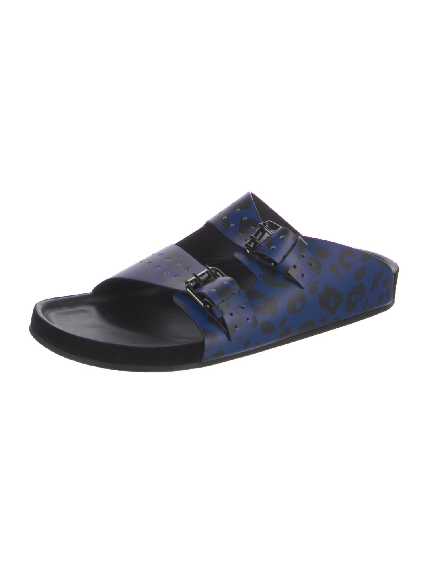 The Kooples Leather Printed Slides