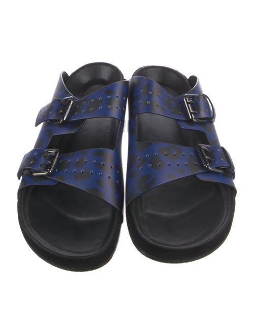 The Kooples Leather Printed Slides