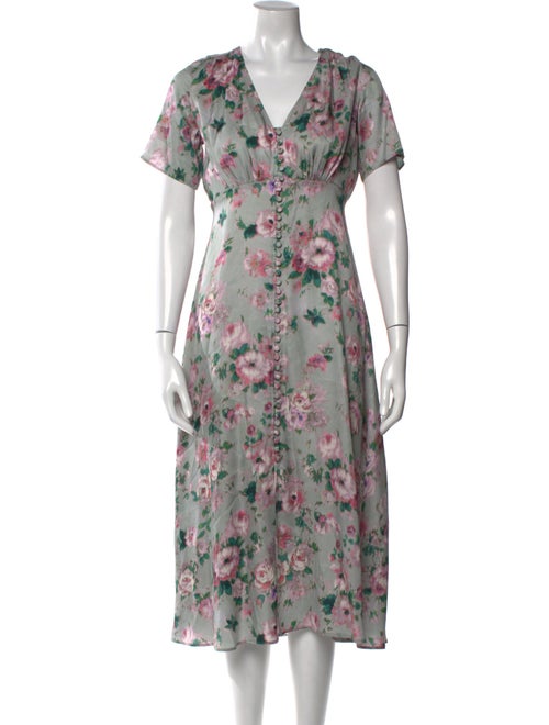 The Kooples Floral Print Midi Length Dress