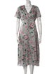 The Kooples Floral Print Midi Length Dress