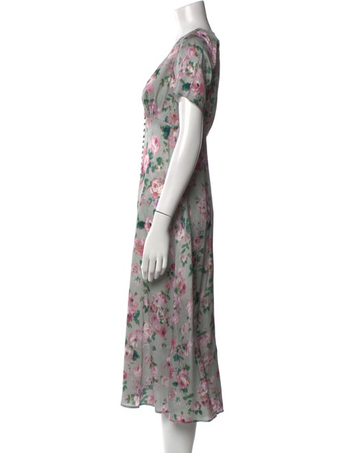 The Kooples Floral Print Midi Length Dress
