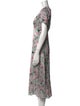 The Kooples Floral Print Midi Length Dress